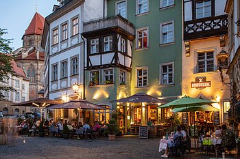Bamberger Altstadt in den Abendstunden