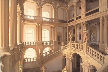 Das Schloss Weissenstein in Pommersfelden ist ein repräsentatives Glanzstück des fränkischen Barocks.