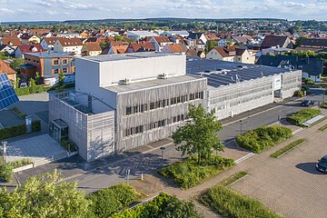 Drohnenaufnahme vom Energiepark in Hirschaid