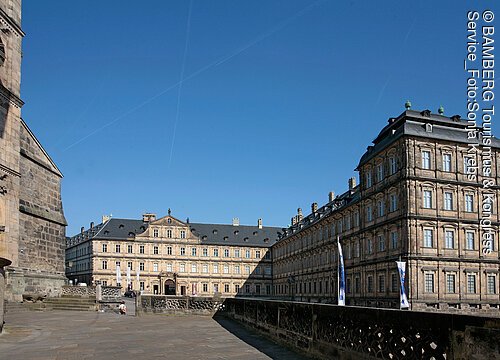 Blick vom Bamberger Dom zur Neuen Residenz