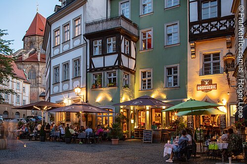 Stadtspaziergang durch die abendliche ALtstadt von Bamberg