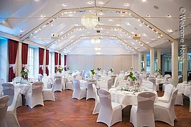 Ein Foto des Saal Bankett im Residenzschloss Bamberg.