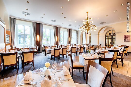 Foto des Restaurants Orangerie im Residenzschloss Bamberg.
