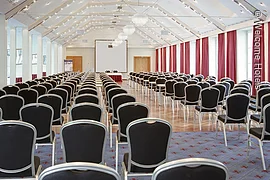 Ein Foto des großen Saals im Residenzschloss in Bamberg.